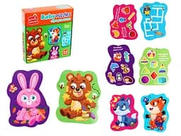 Пазлы картонные Лесные звери, VT1722-26