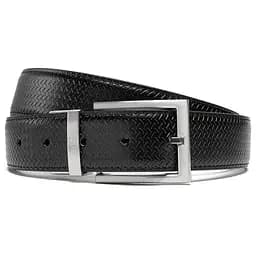 Ремінь чоловічий шкіряний Semi Line Black/Brown (P8232-0 M) 100 см