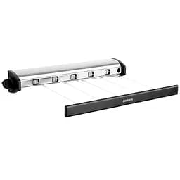 Сушарка для білизни Brabantia Pull-Out настінна висувна 22 м сріблясто-чорна (385766)