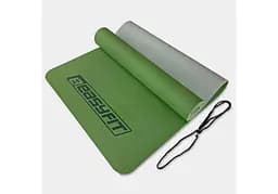 Коврик для йоги и фитнеса EasyFit TPE+TC 6 мм двухслойный зеленый-серый (EF-1924-GNGY)