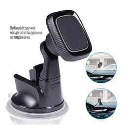 Універсальний автотримач ColorWay Dashboard-1 (360 rotation) magnetic Gray (CW-CHM06-GR) - мініатюра 7