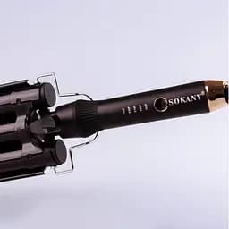 Потрійна плойка для волосся Sokany SK-669 чорний 25 мм 50 Вт - мініатюра 3