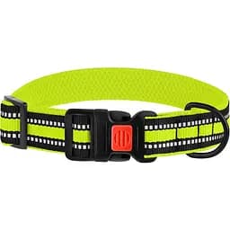 Ошейник для собак BronzeDog Mesh, размер М, 30-40х2 см, лимонный