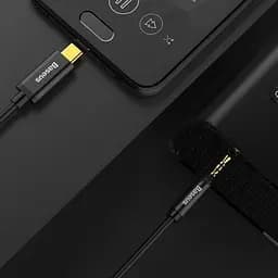Кабель Baseus Yiven Type-C male To 3.5 male Audio Cable M01 Black (CAM01-01) - мініатюра 4