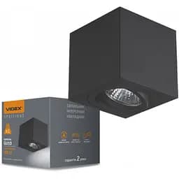 Світильник Videx під лампу GU10 SPF01 накладний чорний