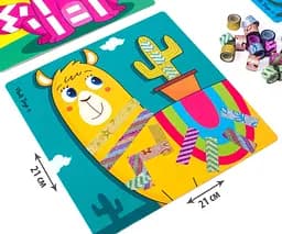 Набір для творчості Vladi Toys Sticky strips, Лама, укр. мова (VT4433-04) - мініатюра 7