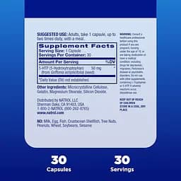 Гідрокситриптофан Natrol 5-HTP 50 мг 30 капсул (NTL00884) - мініатюра 2