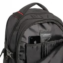 Рюкзак міський Swissbrand Warsaw 27 Black (SWB_TSBLWAR001U), Чорний - мініатюра 4