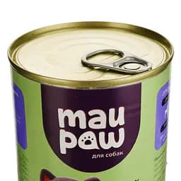 Повнораціонний корм для дорослих собак MAU PAW Шматочки в желе з індичкою та печінкою консервовані 415 г - мініатюра 4