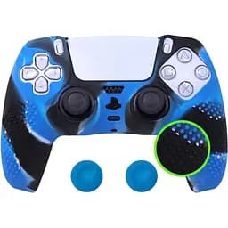 Чехол на геймпад Silicone Case для Sony DualSense Black/Blue [125875]