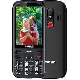 Мобильный телефон Sigma mobile Comfort 50 Optima Type-C черный "бабушкофон", 2 Mini-SIM, дисплей 3.5" цветной (320x480)