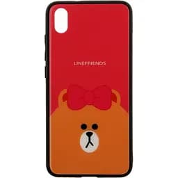 Чохол-накладка Toto Cartoon Print Glass Case Xiaomi Redmi 7A Line friends Brown