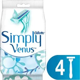 Одноразові станки для гоління (бритви) жіночі Simply Venus 2 4 шт.