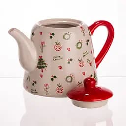 Порцеляновий чайник для заварювання Yiwu Merry Christmas 1 літр horeca CR-1-15 - мініатюра 3
