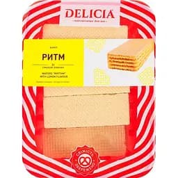 Вафли Delicia Ритм со вкусом лимона 280 г