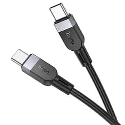 Дата кабель Hoco X109 Energy silicone Type-C to Type-C 60W (1m) Black - мініатюра 5