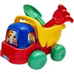 Игрушка для песка Jiahe Plastic Самосвал с лопаткой и грабельками 23х18х18 см (JHS-008)