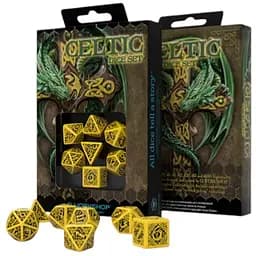 Набір кубиків Celtic 3D Revised Yellow & black Dice Set , 7 шт. (SCER13)