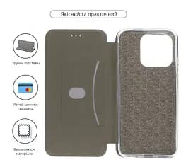 Чехол-книжка для Xiaomi Redmi 12C/11A, G-Case, синий, кожаный чехол-книжка из экокожи (PU) и TPU, с магнитом, с подставкой и вместительным кардхолдером, противоударный, защита всего корпуса, ArmorStandart (ARM65968) - мініатюра 3