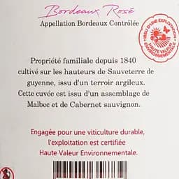 Вино Chateau des Leotins Bordeaux Rose, рожеве, сухе, 0,75 л - мініатюра 6