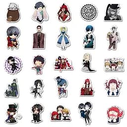 Стікерпак Темний дворецький Набір наклейок GeekLand Black Butler 50 штук - мініатюра 3