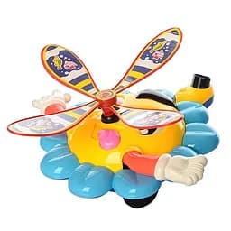 Дитяча каталка на палиці "Квіточка" Bambi 363(Blue-Yellow) рухомі деталі