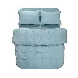 Постельное белье Lotus Home Washed cotton - Kansas голубой евро