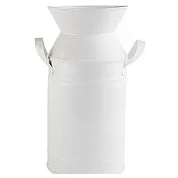 Ваза декоративная Barine Metal Milk Can, M, 24,5 см, белый (2000022076609)