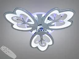 Стельова LED люстра Diasha 8148/3HR LED 3color хром 60Вт пульт димер