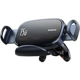 Автотримач з бездротовою зарядкою Baseus LightChaser Series Triple-Coil Wireless Charging C40355901111-00