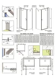 Душові двері Radaway Essenza New Black KDJ 120x200 скло прозоре, праві (1385042-54-01R) - мініатюра 8