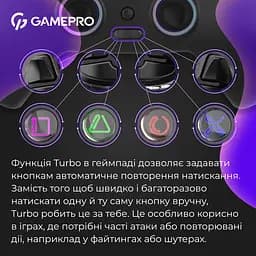Геймпад GamePro із зарядною станцією GPS20BDOC Black - мініатюра 9