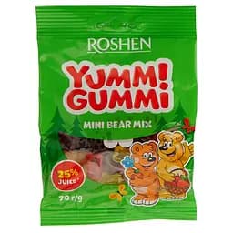 Конфеты желейные Roshen Yummi Gummi Mini Bear Mix 70 г (907932)