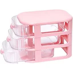 Органайзер настільний Bambi WXS-3 на 3 відділення рожевий