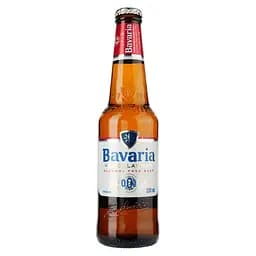 Пиво Bavaria, безалкогольне, світле, фільтроване, 0,33 л