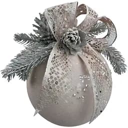 Новорічна куля з декором Dashuri 12 см, айворі 1201266011