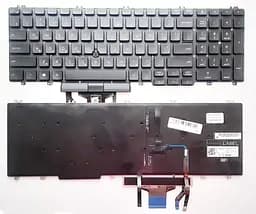 Клавіатура для ноутбуків Dell Latitude 5500, Precision 3500, 3540 чорна без рамки з ТП з підсвічуванням