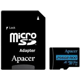 Карта памяти Apacer microSDXC V30 256GB Class 10 UHS-I (U3) V30 A1 R-100MB/s +SD-адаптер