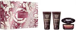 Набор Versace Crystal Noir 50 мл парфюмированная вода, 50 мл гель для душа, лосьон для тела