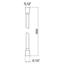 Шланг для душу Qtap Hadice 1,6 м QTHADPVC160B - мініатюра 2