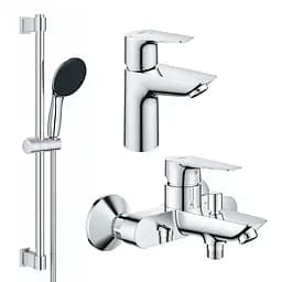 Набор смесителей 3 в 1 для ванной комнаты Grohe QuickFix StartEdge S-Size UA202501SE Хром