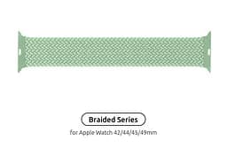 Ремінець ArmorStandart Braided Solo Loop для Apple Watch 49/46/45/44/42 (Series 1-3) Mint Size 6 (148 mm) (ARM64913)