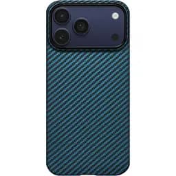 Чехол Pitaka Ultra-Slim Case для Apple iPhone 17 Pro Max Twill Black/Blue (KI1706BPM) [155098]