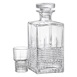 Набор для ликера Bormioli Rocco Novecento, Графин + 6 рюмок, 77 мл (122127SS8021990)