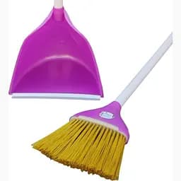 Совок для прибирання Zambak Plastik та щітка з довгими ручками фіолетовий (ZP-128v) - мініатюра 5