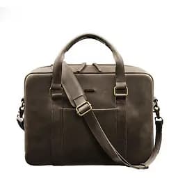 Шкіряна сумка для ноутбука та документів коричнева Crazy Horse