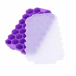 Многоразовая силиконовая форма для приготовления льда с крышкой в виде сот Фиолетовый 88291