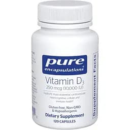 Вітамін D3 Pure Encapsulations 10.000 МО 120 капсул