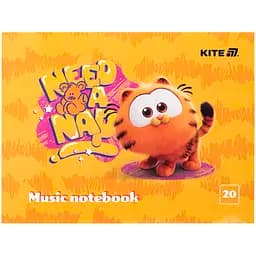 Зошит для нот Kite Garfield А5, 20 листів (GF25-405)