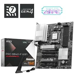 Материнська плата MSI PRO B840-P WIFI (PRO B840-P WIFI) (Socket AM5, AMD B840, ATX) - мініатюра 5